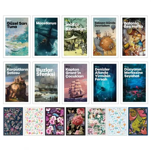 Jules Verne Kütüphanesi 10 Kitap 7 Defter - Halkkitabevi