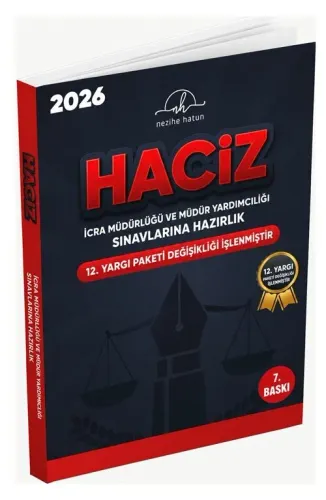 Nezihe Hatun 2026 İcra Müdürlüğü ve Yardımcılığı Sınavı Haciz Konu Anlatımlı