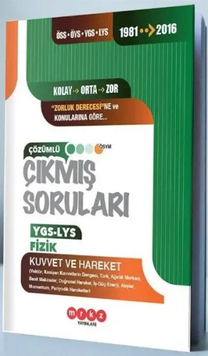 Merkez YGS-LYS Fizik Kuvvet ve Hareket Çözümlü Çıkmış Soruları 1981-2016