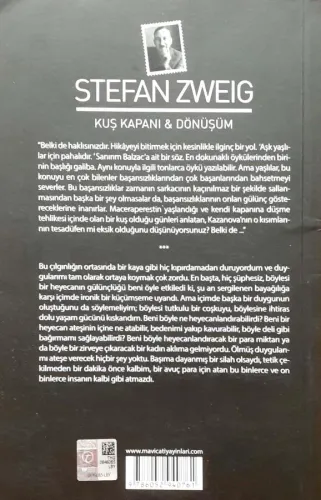 Kuş Kapanı & Dönüşüm Stefan Zweig Mavi Çatı Yayınları