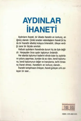 Aydınlar İhaneti Osman Sarı Timaş Yayınları %55 indirimli