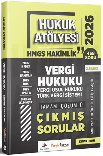 Dizgi Kitap Yayınları 2026 Hukuk Atölyesi Hakimlik HMGS Vergi Hukuku Tamamı Çözümlü Çıkmış Sorular