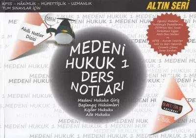 Altın Seri Medeni Hukuk 1 Ders Notları