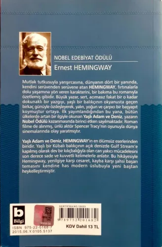 Yaşlı Adam ve Deniz Ernest Hemingway Bilgi Yayınevi
