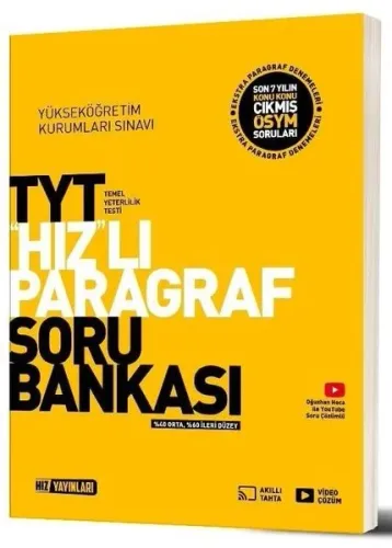Hız Yayınları TYT Hızlı Paragraf Soru Bankası
