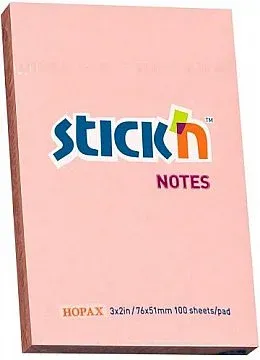 STICKN YAPIŞKANLI NOTES 76x51 mm 100 yp Pastel Pembe