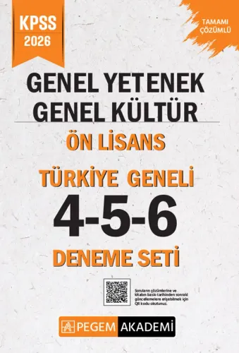 Pegem Yayınları 2026 KPSS Genel Yetenek Genel Kültür Lise-Ön Lisans Ta