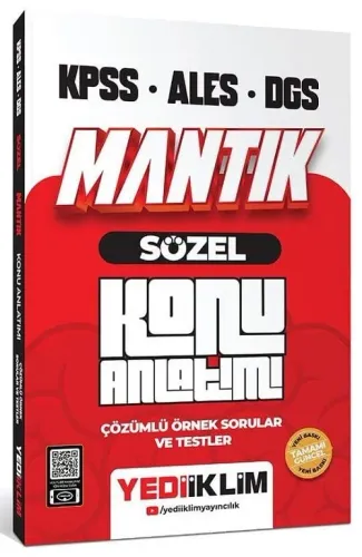 Yediiklim Yayınları KPSS-ALES-DGS Sözel Mantık Konu Anlatımı