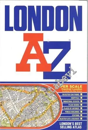 London A - Z  ( Super Scale Central London, İncluding One Way Streets )     -