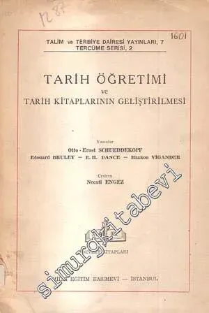 Tarih Öğretimi ve Tarih Kitaplarının Geliştirilmesi -        1969