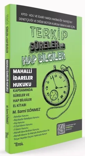 TERKİP Mahalli İdareler Hukuku Süreler ve Hap Bilgiler El Kitabı
