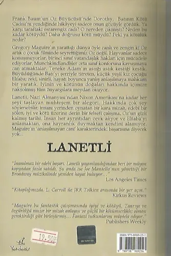 Lanetli Batının Kötü Cadısı Gregory Maguire Yerdeniz %50 indirimli
