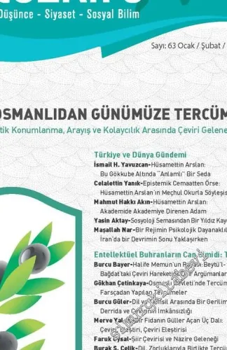 Tezkire Dergisi - Osmanlıdan Günümüze Tercüme - Sayı: 63      Ocak - Şubat - Mart 2018