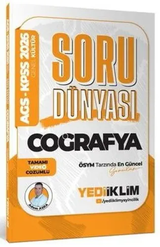 Yediiklim Yayınları 2026 KPSS AGS Coğrafya Tamamı Video Çözümlü Soru D