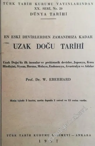 En Eski Devirlerden Zamanımıza Kadar Uzak Doğu Tarihi -        1957