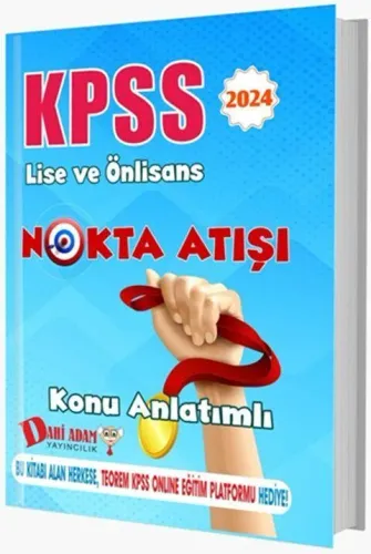 Dahi Adam Yayınları 2024 KPSS Lise Ön Lisans GYGK Nokta Atışı Konu Anlatımlı
