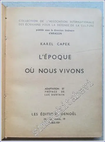 L'Èpoque où Nous Vivons -        1939