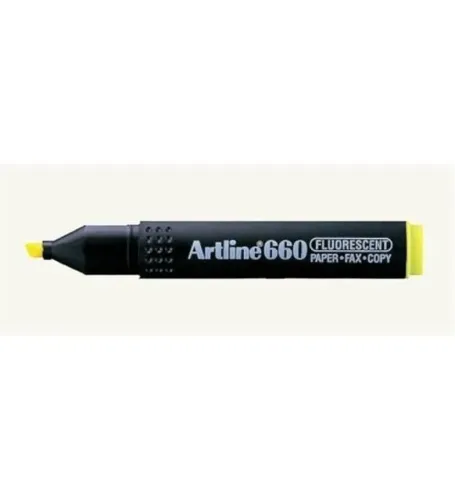 Artline 660 Fosforlu Kalem Kesik Uç:1,0-4,0mm F.Sarı