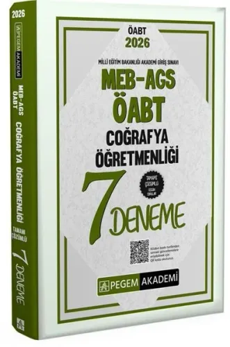 Pegem Yayınları 2026 MEB AGS ÖABT Coğrafya Öğretmenliği Tamamı Çözümlü 7 Deneme