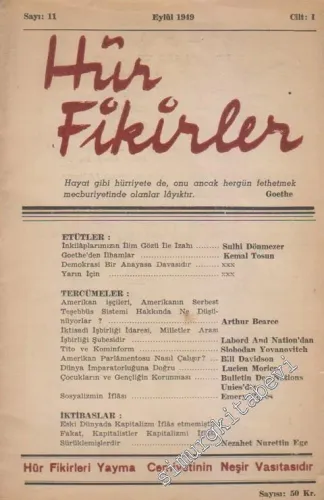 Hür Fikirler Dergisi - Sayı: 11 I Eylül