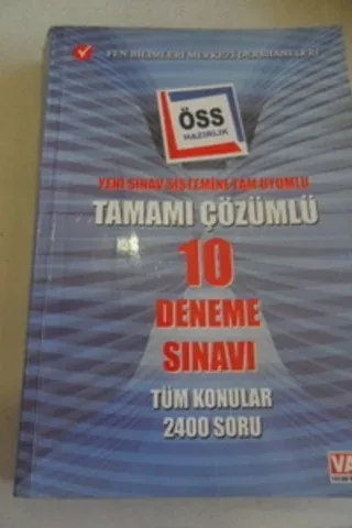 Yeni Sınav Sistemine Tam Uyumlu Tamamı Çözümlü 10 Deneme Sınavı