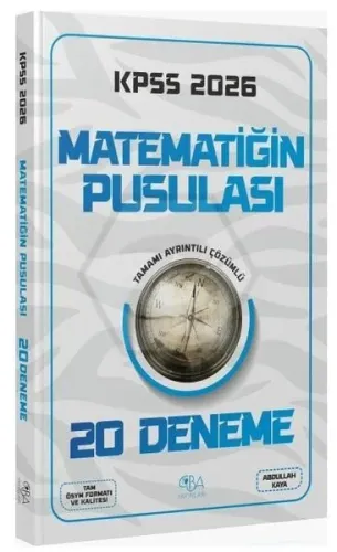 CBA Yayınları 2026 KPSS Matematik Matematiğin Pusulası 20 Deneme Çözüm