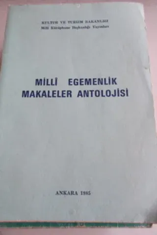 Milli Egemenlik Makaleler Antolojisi