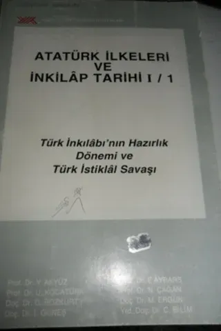 Atatürk İlkeleri ve İnkılap Tarihi I / 1