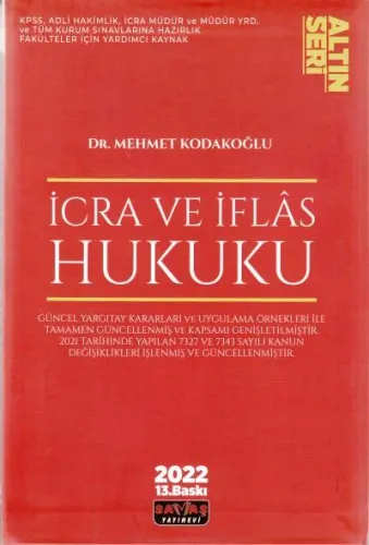 Altın Seri İcra ve İflas Hukuku