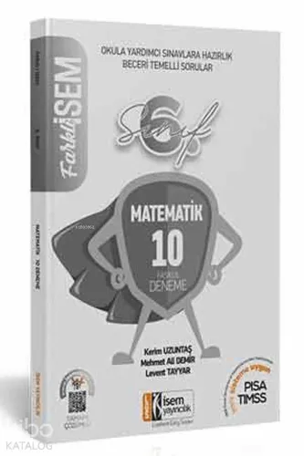 İsem Yayınları 6. Sınıf Matematik 10 Deneme İsem