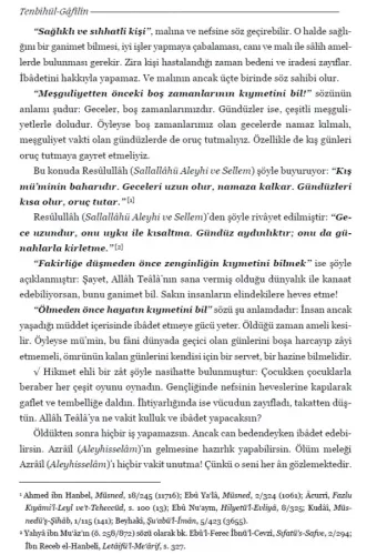 Tenbihül Gafilin Nefsine Uyanlara Nasihatler Karton Kapak Ebul Leys Es