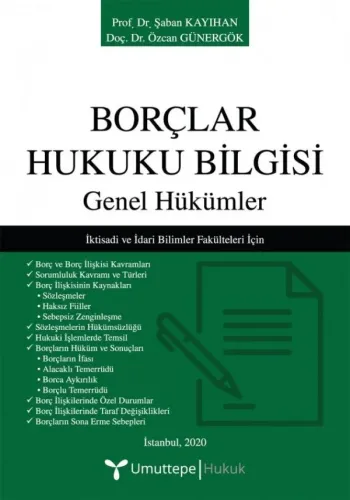 Borçlar Hukuku Bilgisi Genel Hükümler