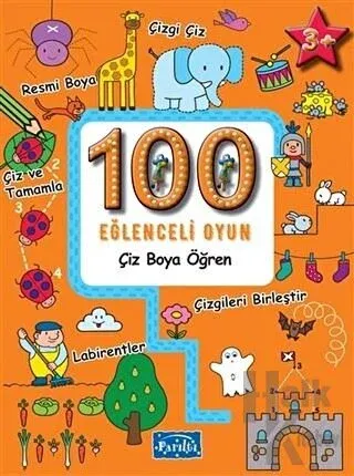 100 Eğlenceli Oyun - Çiz Boya Öğren - Halkkitabevi