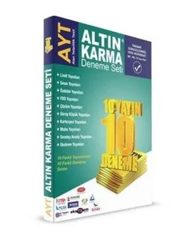Altın Karma AYT Deneme Seti 10 Farklı Yayın 10 Farklı Deneme
