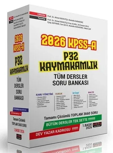 Savaş Yayınları 2026 KPSS A P32 Kaymakamlık Tüm Dersler Soru Bankası