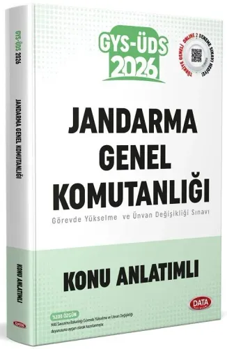 Data Yayınları 2026 Jandarma Genel Komutanlığı Personeli GYS-ÜDS Konu Anlatımlı
