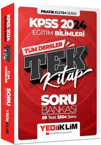 Yediiklim KPSS Eğitim Bilimleri Tüm Dersler Tek Kitap Soru Bankası 2024