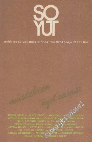 Soyut Aylık Edebiyat Dergisi : Müstehcen Özel Sayısı - Sayı: 71      Haziran
