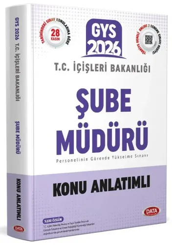 Data Yayınları 2026 T.C. İçişleri Bakanlığı Şube Müdürü GYS Konu Anlat