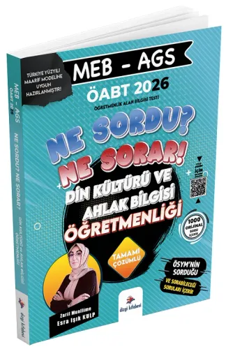 Dizgi Kitap 2026 ÖABT MEB-AGS Din Kültürü ve Ahlak Bilgisi Öğretmenliği Ne Sordu Ne Sorar Soru Bankası Çözümlü