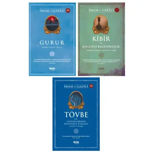 İmamı Gazali Seti Gurur-Kibir ve Kendini Beğenmişlik-Tövbe ve Günahlardan Kurtuluş Yolları 3'lü Set