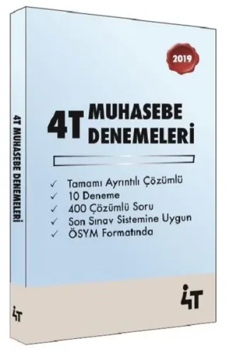 4T Yayınları 2026 KPSS A Grubu Muhasebe 10 Deneme Çözümlü