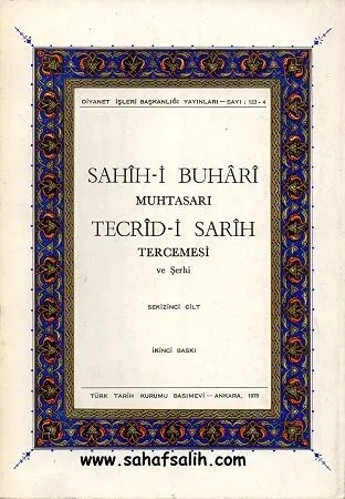 Sahih-i Buhari Muhtasarı Tecrid-i Sarih Tercemesi - Sekizinci Cilt
