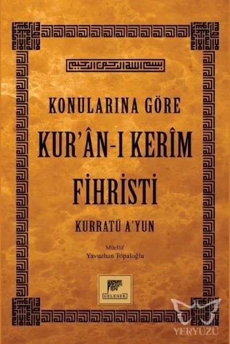Konularına Göre Kur'an-ı Kerim Fihristi
