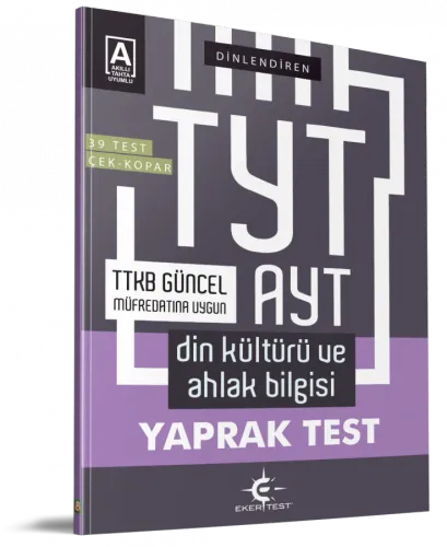 TYT – AYT Din Kültürü ve Ahlak Bilgisi Yaprak Test (Eker Test)