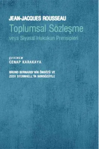 Toplumsal Sözleşme; veya Siyasal Hukukun Prensipleri