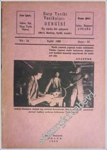 Harb Tarihi Vesikaları Dergisi - Sayı: 57    Yıl: 15  Eylül 1966