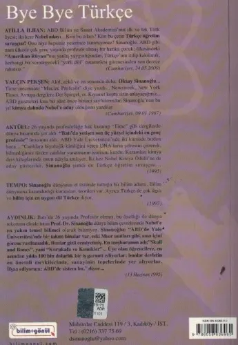 Bye Bye Türkçe Oktay Sinanoğlu Bilim+Gönül Yayınları %58 indirimli