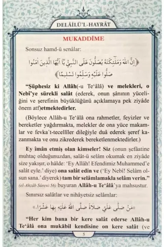 Delailül Hayrat (Ciltli kapak) Muhammed bin Süleyman el Cezüli