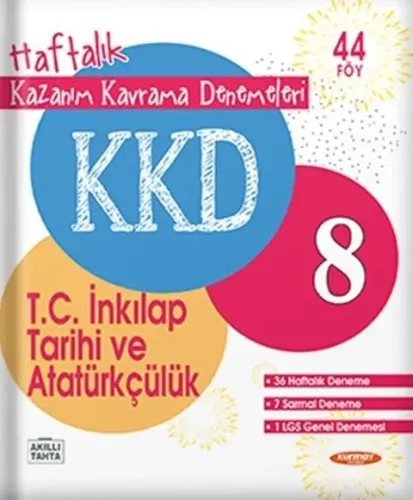 Kurmay ELT 8. Sınıf T.C. İnkılap Tarihi ve Atatürkçülük KKD Haftalık Kazanım Kavrama Denemeleri